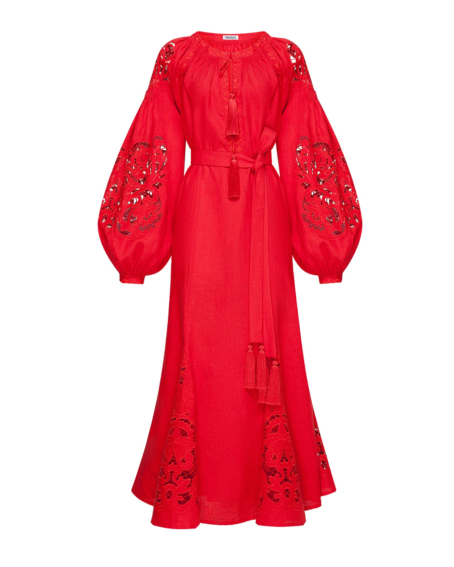 Maryana Red Midi Dress FOBERINI