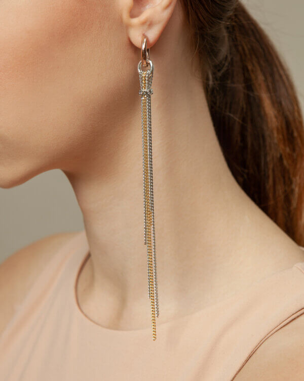 Earrings Gold Link SAMOKISH