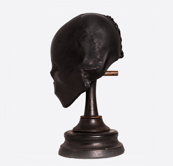 Black Skull Mummy Art Leather Mask Bob Basset