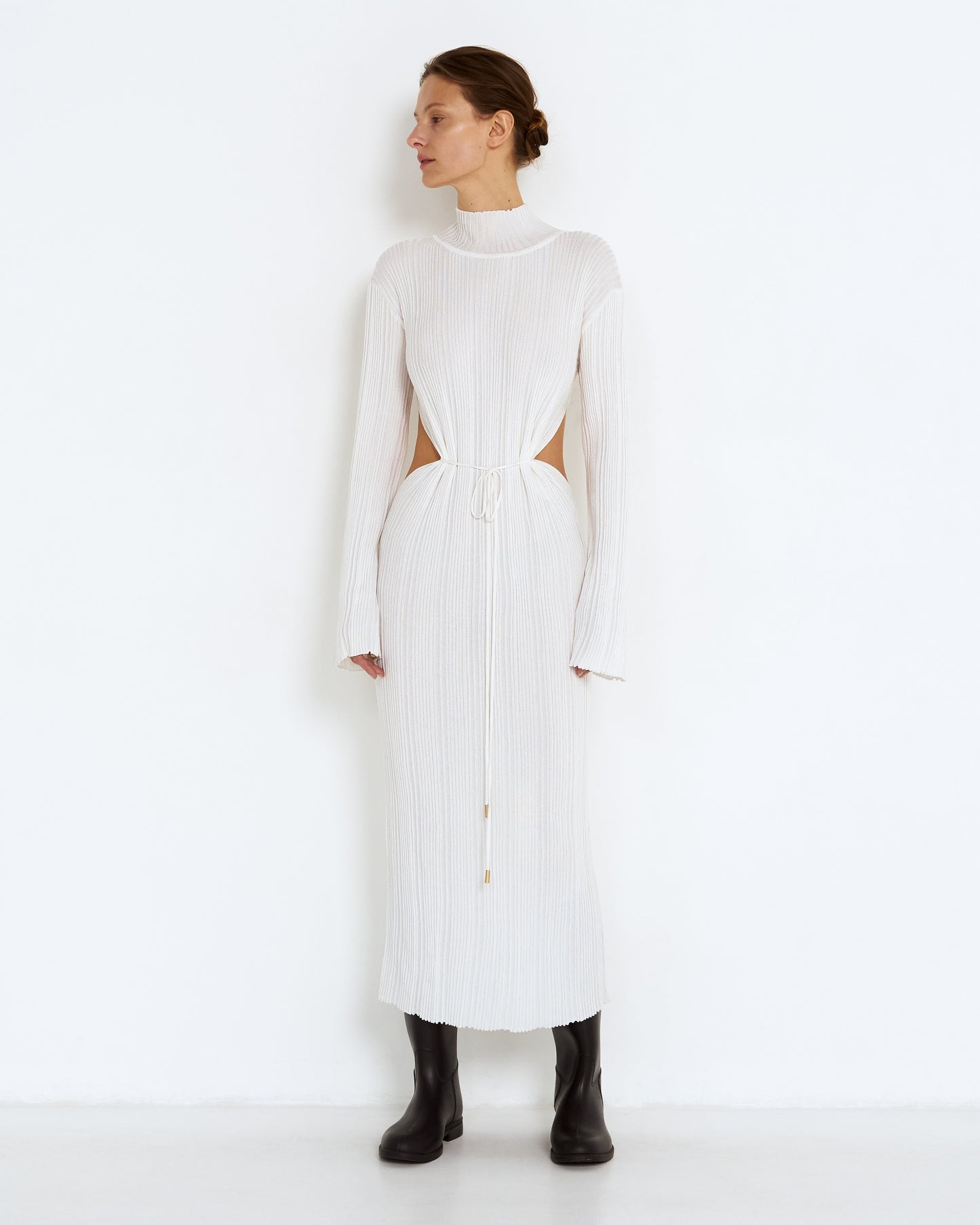 Viscose dress with open sides T.MOSCA