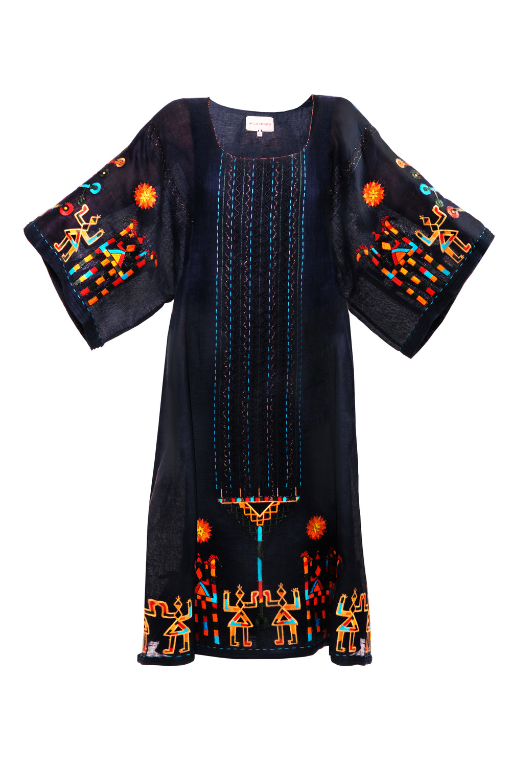 RAIN PRAYER MIDI DRESS IN NAVY BLUE My Sleeping Gypsy