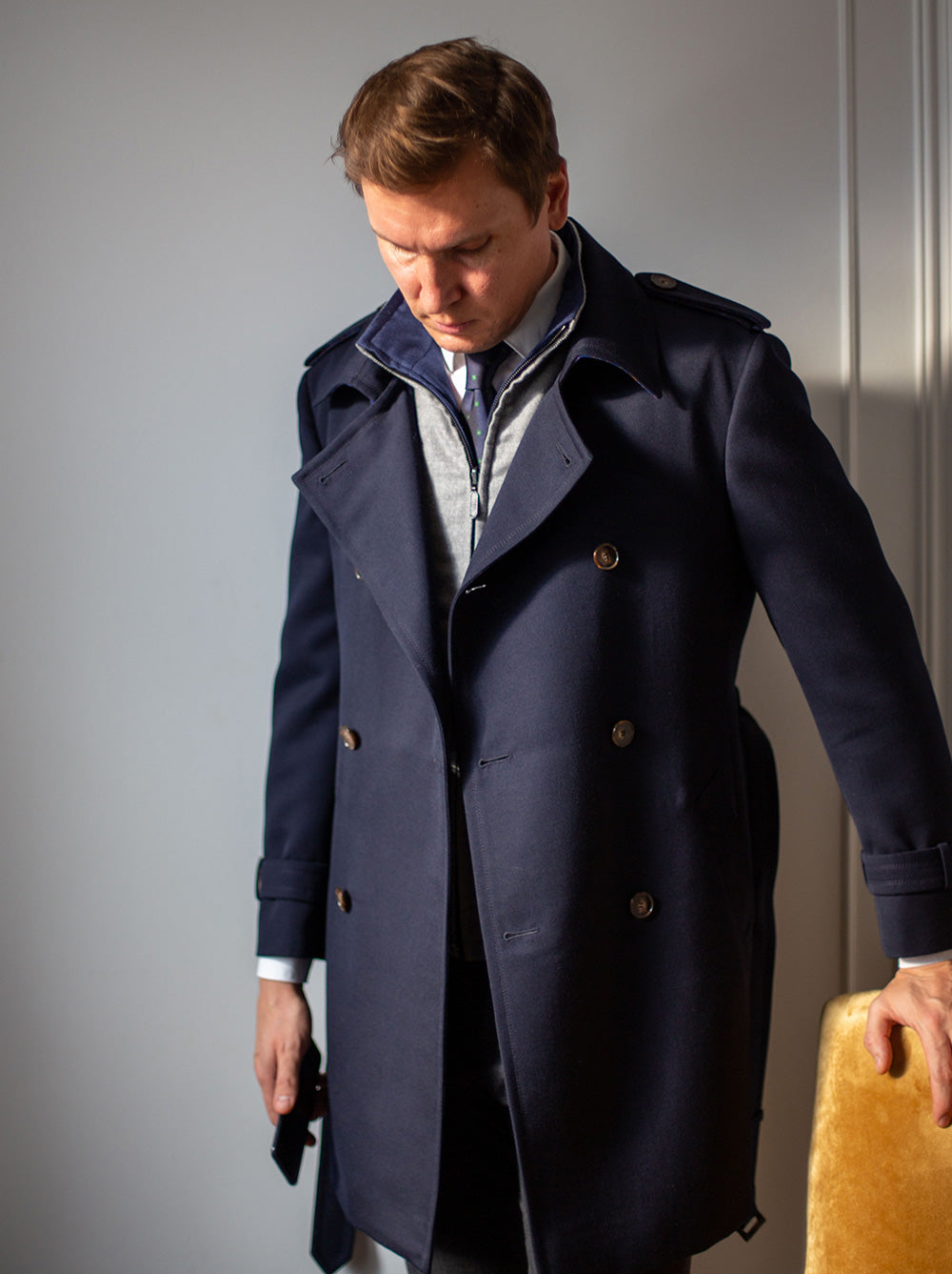 Blue trenchcoat INDPOSHIV CASUAL