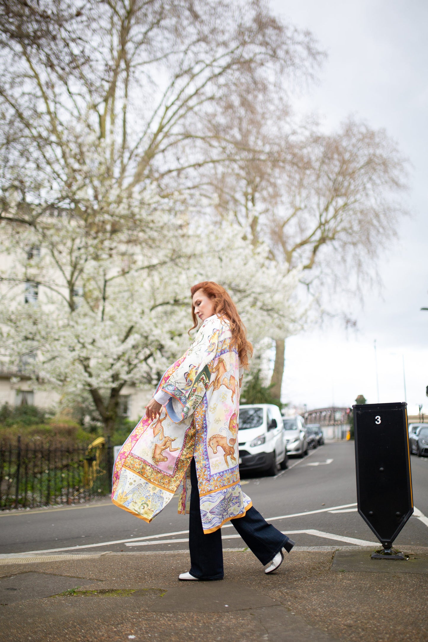 Caftan Horses + Belt With Pocket HÉLÈNE LITORELLE