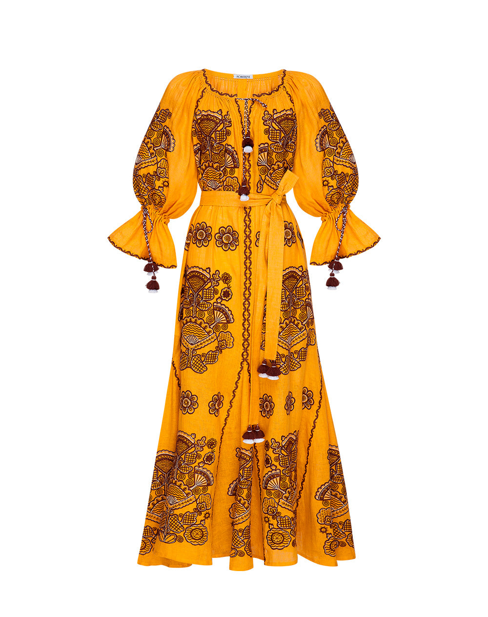 Victory Chic Mustard Maxi Dress FOBERINI