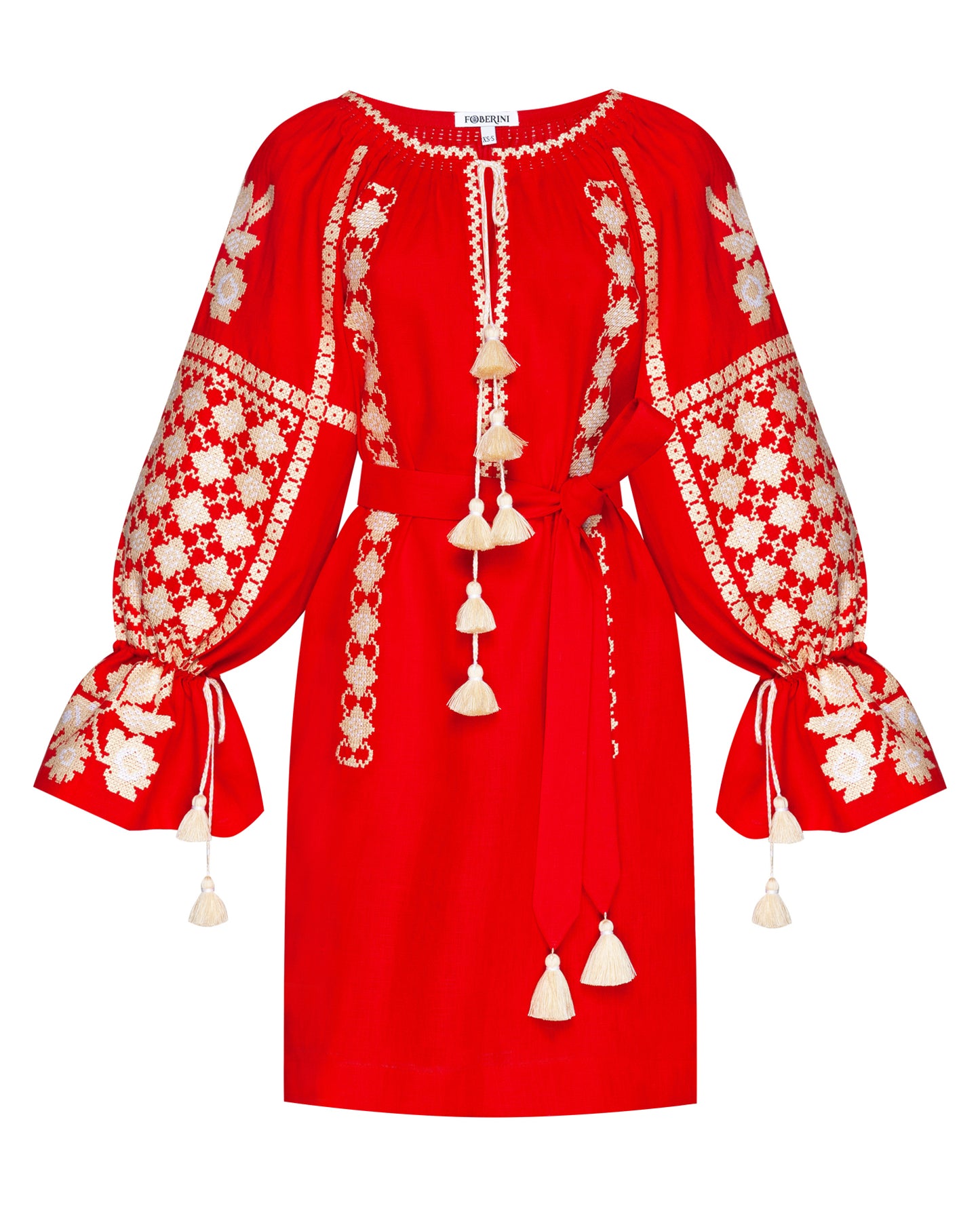 Zoryana Red Mini Tunic FOBERINI