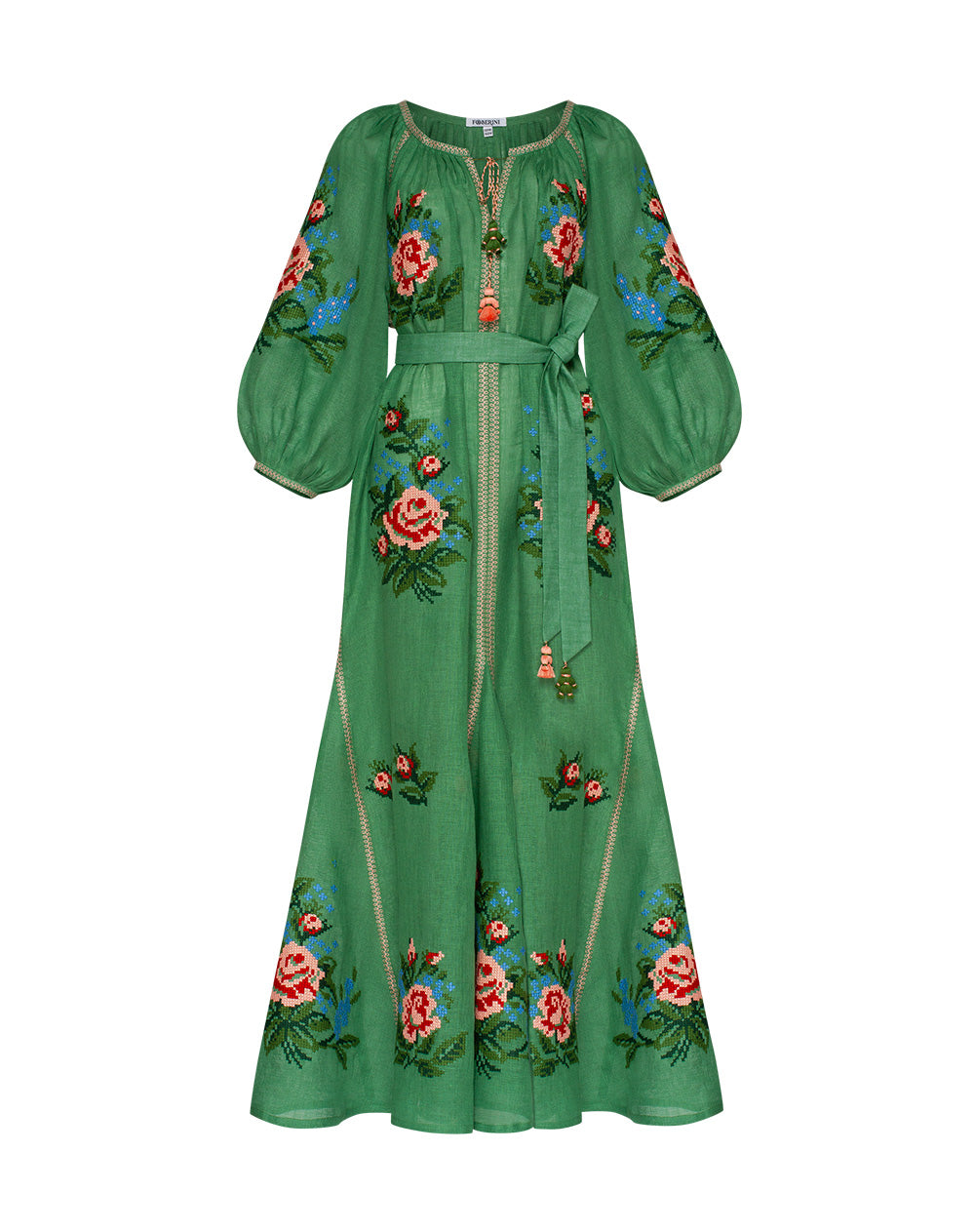 Evelina Green Maxi Dress FOBERINI