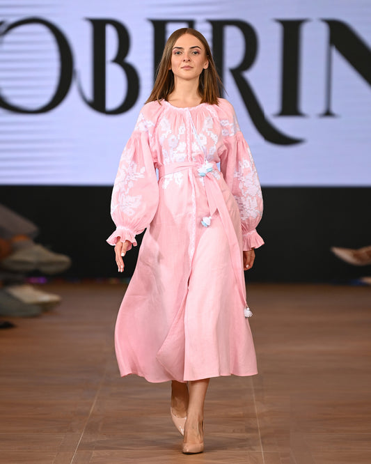 Zarina Pink Midi Dress FOBERINI