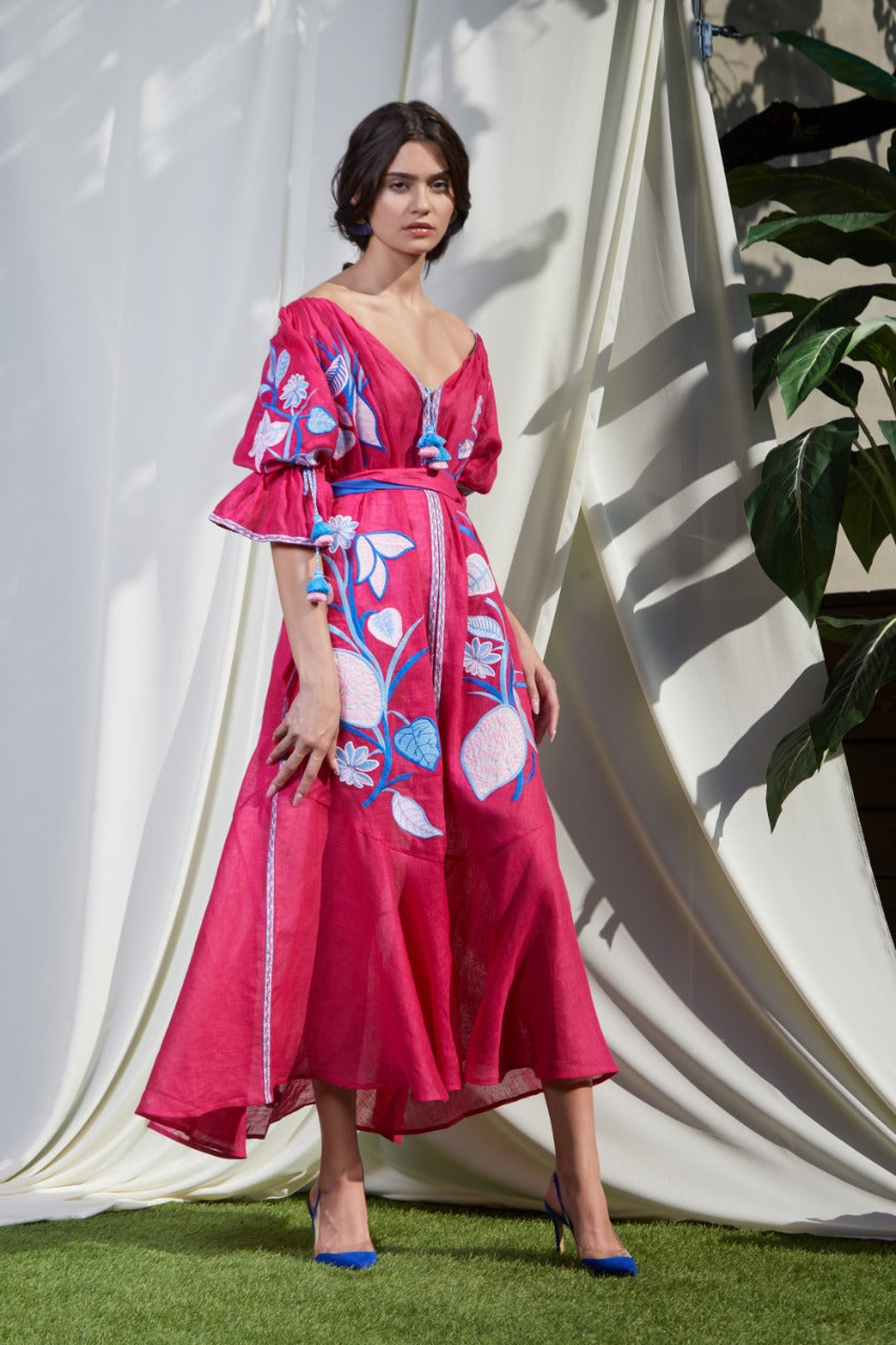 Eden Fuchsia Maxi Dress FOBERINI Eden Fuchsia Maxi Dress FOBERINI