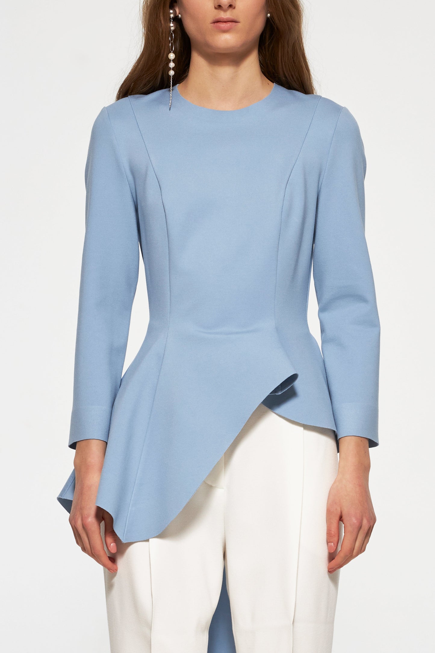 Melted peplum top with sleeves VALERY KOVALSKA