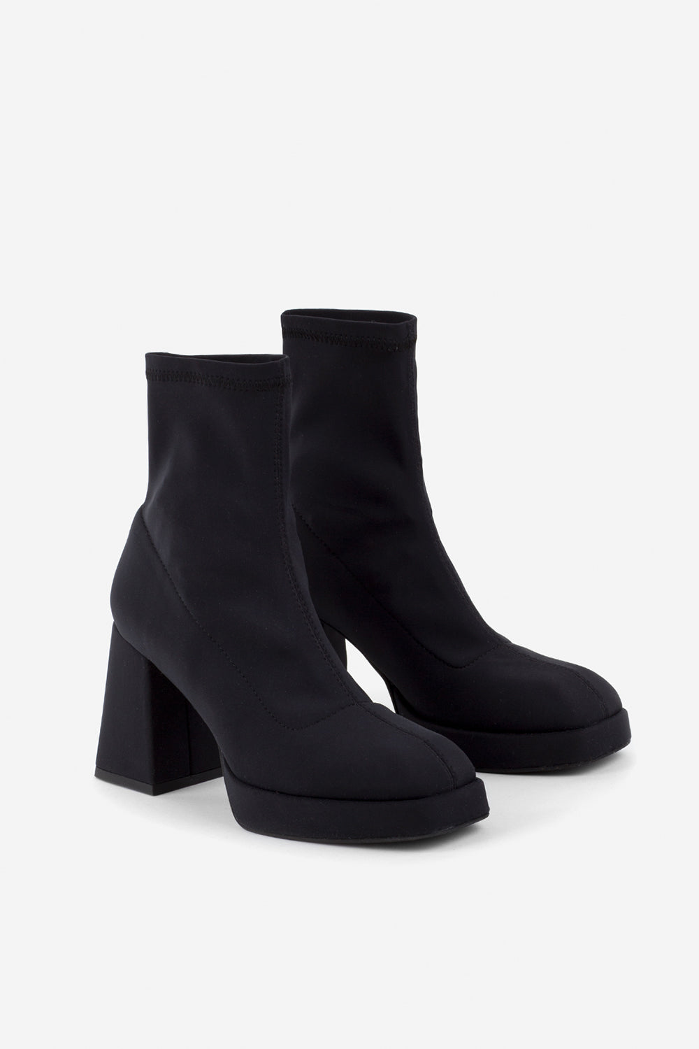 Black elasticated ankle clearance boots