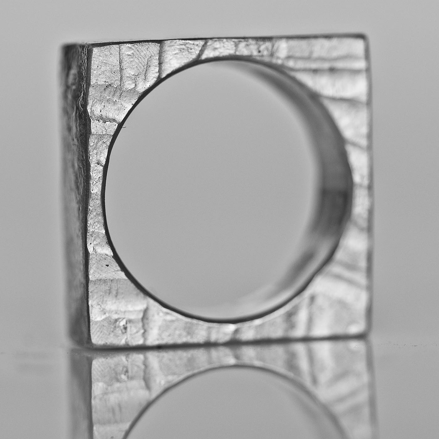 Silver Matter Ring Quadrate Modular Collection DENIS MUSIC